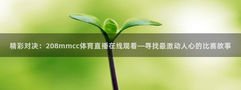 精彩对决：208mmcc体育直播在线观看—寻找最激动人心的比赛故事