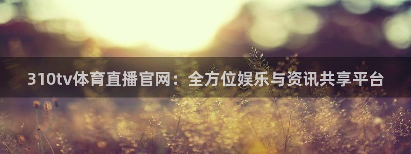 310tv体育直播官网：全方位娱乐与资讯共享平台
